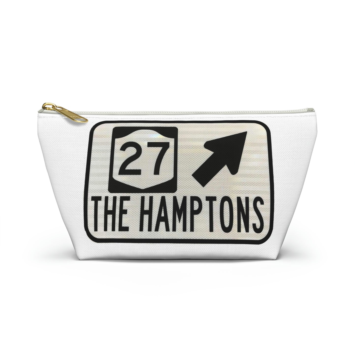 The Hamptons Road Sign  Makeup Bag Accessory Pouch