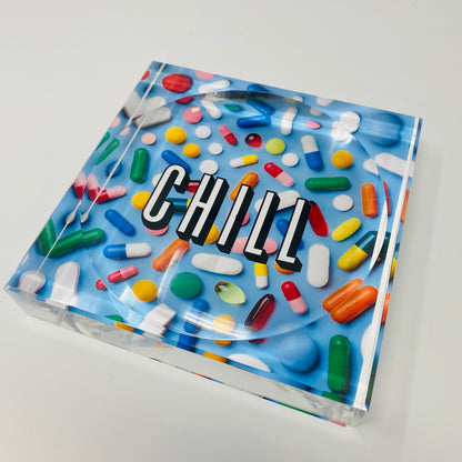 Acrylic Block Chill Pill Candy Dish