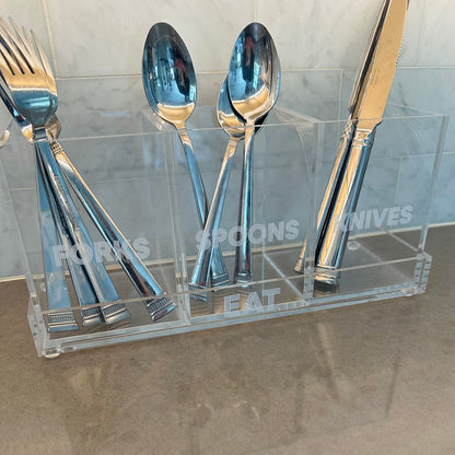 Forks Spoons Knives Acrylic Silverware Utensil Caddy