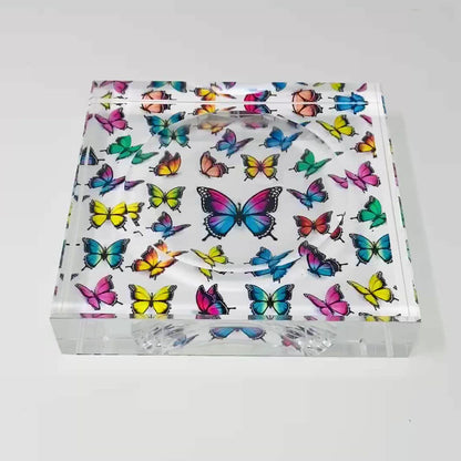 Butterfly Acrylic Block  Candy Dish Catchall