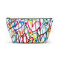 Graffiti Rainbow Hearts Makeup Bag Accessory Pouch